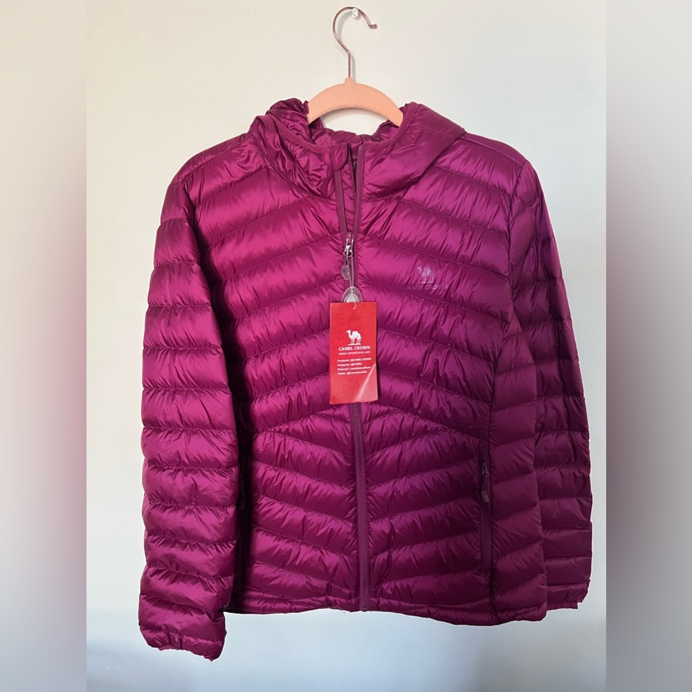 Camelcrown Women’s Lightweight Hooded Down Jacket packable Puffer Insulated-New